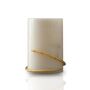 Handmade White Marble Vase With Brass Snake Detail, thumbnail 3 of 4