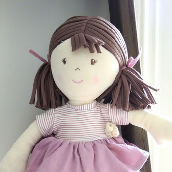 Babies' Personalised Cotton Rag Doll, 9 of 10