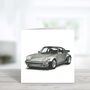 Luxury Porsche Greeting Card And Envelope, thumbnail 2 of 2