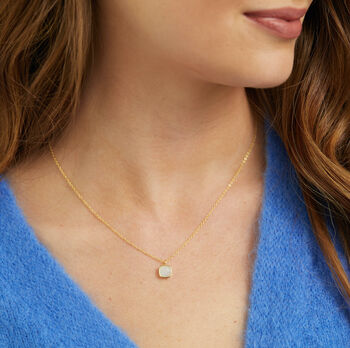 Brooklyn Moonstone And Gold Plated Necklace, 2 of 4