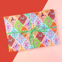 Christmas Reindeer Patchwork Gift Wrap, thumbnail 5 of 7