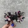 Black, Pink And Burgundy Gothic Flower Hair Comb, thumbnail 3 of 5