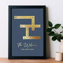 Personalised Family Name Print, Gold Word Tiles, thumbnail 6 of 9