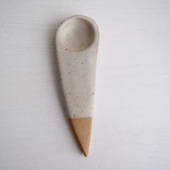 Handmade Small Pottery Salt Spice Scoop Spoon, 4 of 8