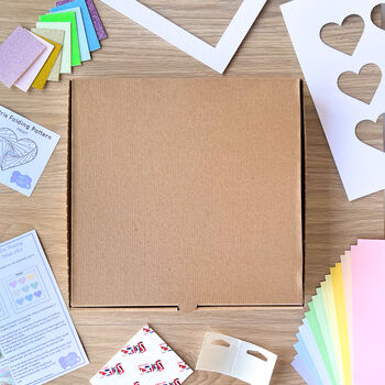Nine Paper Hearts Craft Kit Pastels | Iris Folding, 3 of 5