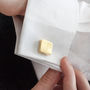 Classic Solid Square Cufflinks, thumbnail 3 of 5