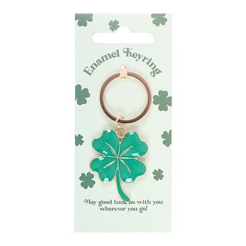 Lucky Four Leaf Clover Keyring, 2 of 2