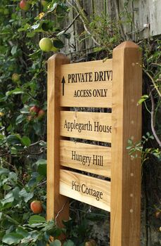 Premium Entrance Ladder Signage With A Mortised Joint, 5 of 10