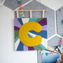 Personalised Punchneedle Yellow Letter Wall Art, thumbnail 1 of 3