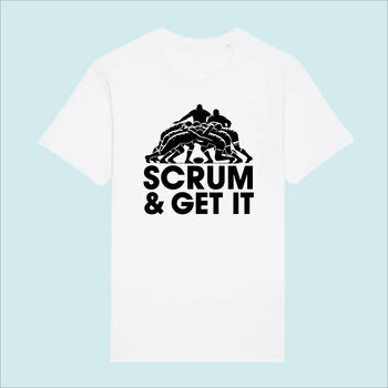 Mens Rugby T Shirt. Scrum And Get It, 2 of 3
