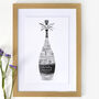 Personalised Silver Anniversary Champagne Word Art, thumbnail 8 of 9