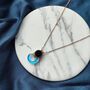 White Enamel Round Colourful Disc Gold Brass Pendant Necklace, thumbnail 6 of 6