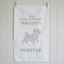 Norfolk Terrier Tea Towel, thumbnail 1 of 3