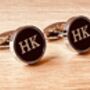 Personalised Silver Plated Initial Cufflinks, thumbnail 1 of 6