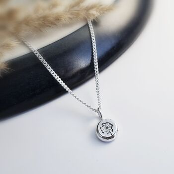 Solid Sterling Silver Dandelion Wish Necklace, 4 of 6