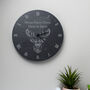 Personalised Stag Slate Clock, thumbnail 3 of 3