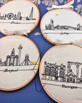 Liverpool Skyline Beginners Embroidery Kit, 10 of 12