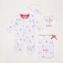 Personalised Winnie The Pooh Christmas Baby Outfit Set, thumbnail 1 of 4