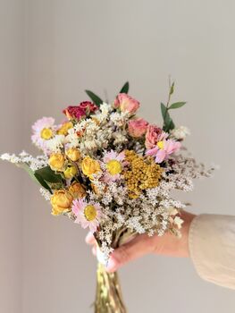 Rose Trio Bouquet With Statice And Eucalyptus, 2 of 5