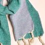 Turquoise Two Tone Winter Scarf, thumbnail 3 of 4