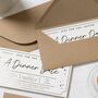 Personalised Gold Foil Dinner Date Gift Voucher, thumbnail 8 of 9