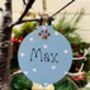 Personalised Dog Cat Paw Bauble Xmas Tree Decoration, thumbnail 3 of 7