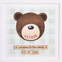 Hand Painted Wooden Bear Print New Baby Or Christening Gift, thumbnail 3 of 7