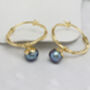 Peacock Pearl Molten Gold Hoop Earrings, thumbnail 5 of 7