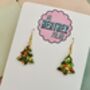 Sparkly Christmas Tree Glitter Resin Earrings / Christmas Gift / Secret Santa Gift, thumbnail 4 of 11