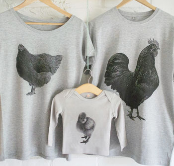 Twinning Animal Top Set Cockerel And Chick Tshirts, 6 of 7