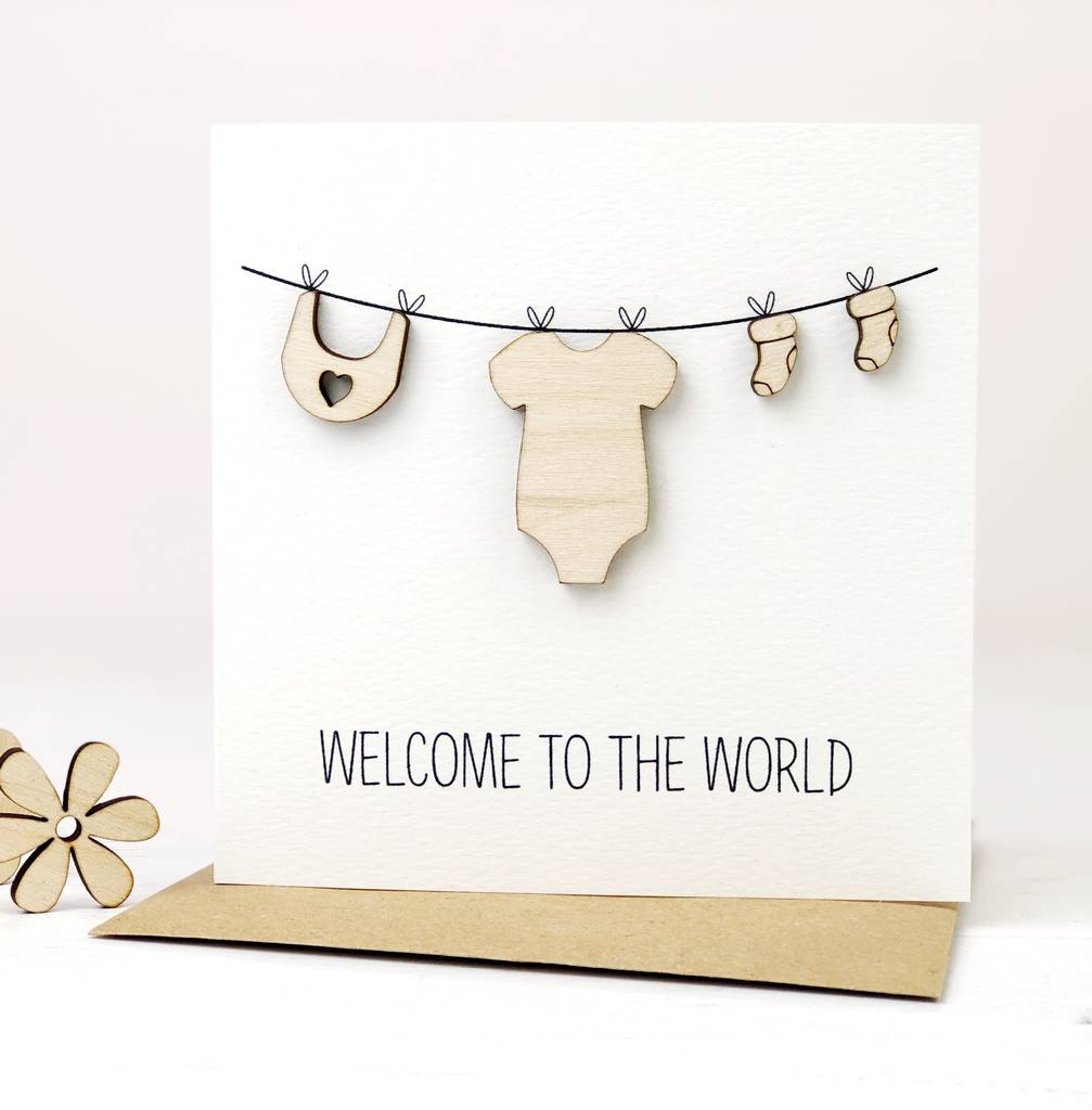 New Baby Washing Line Card, 1 of 2