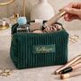 Personalised Soft Velvet Toiletry Makeup Cosmetic Bag, thumbnail 1 of 9