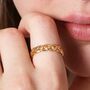 Gold Stainless Steel Braided Band Ring, thumbnail 1 of 4