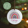 Personalised Northern Lights Rainbow Christmas Decoration, thumbnail 1 of 3