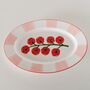 Zesty Soleil Tomato Ceramic Oval Serving Platter, thumbnail 2 of 4