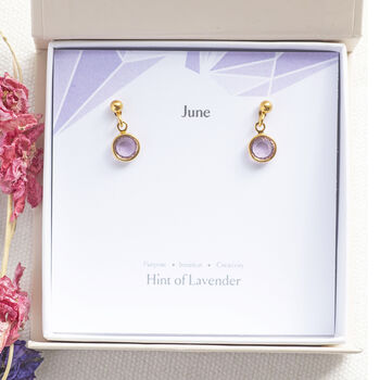 June Birthstone Swarovski Crystal Drop Earrings, 5 of 9