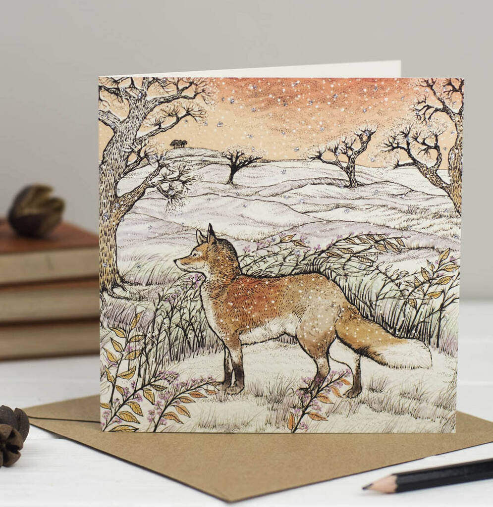 'Fox In The Fields' Christmas Card, 1 of 2