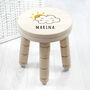 Personalised Smiling Cloud Wooden Stool, thumbnail 2 of 2
