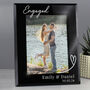 Personalised Heart Black Glass Frame 7x5, thumbnail 2 of 6