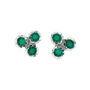Threeni Green Onyx Stud Earrings Silver Or Gold Plated, thumbnail 7 of 11