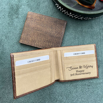 Personalised Genuine Leather Wallets, Gift For Fathers, 4 of 6
