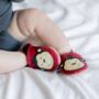 Dotty Fish Cheeky Monkey Soft Leather Baby Shoes With Barefoot Soles, thumbnail 4 of 11