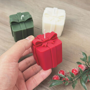 Christmas Present Candle Christmas Gift Box Candle, 5 of 10
