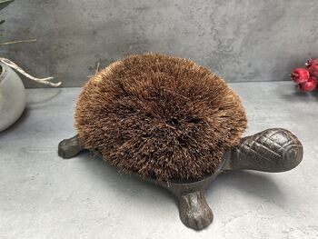 Cast Iron Tortoise Boot Scraper – Shoe Brush, 6 of 12