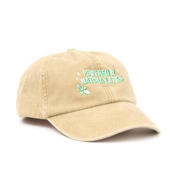 Powered By Match Lattes Embroidered Baseball Cap, 2 of 2