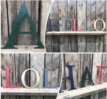 Coloured Metal Letters Sign A To Z Home Or Garden, 4 of 12