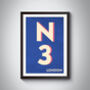 N3 Finchley London Typography Postcode Print, thumbnail 10 of 10