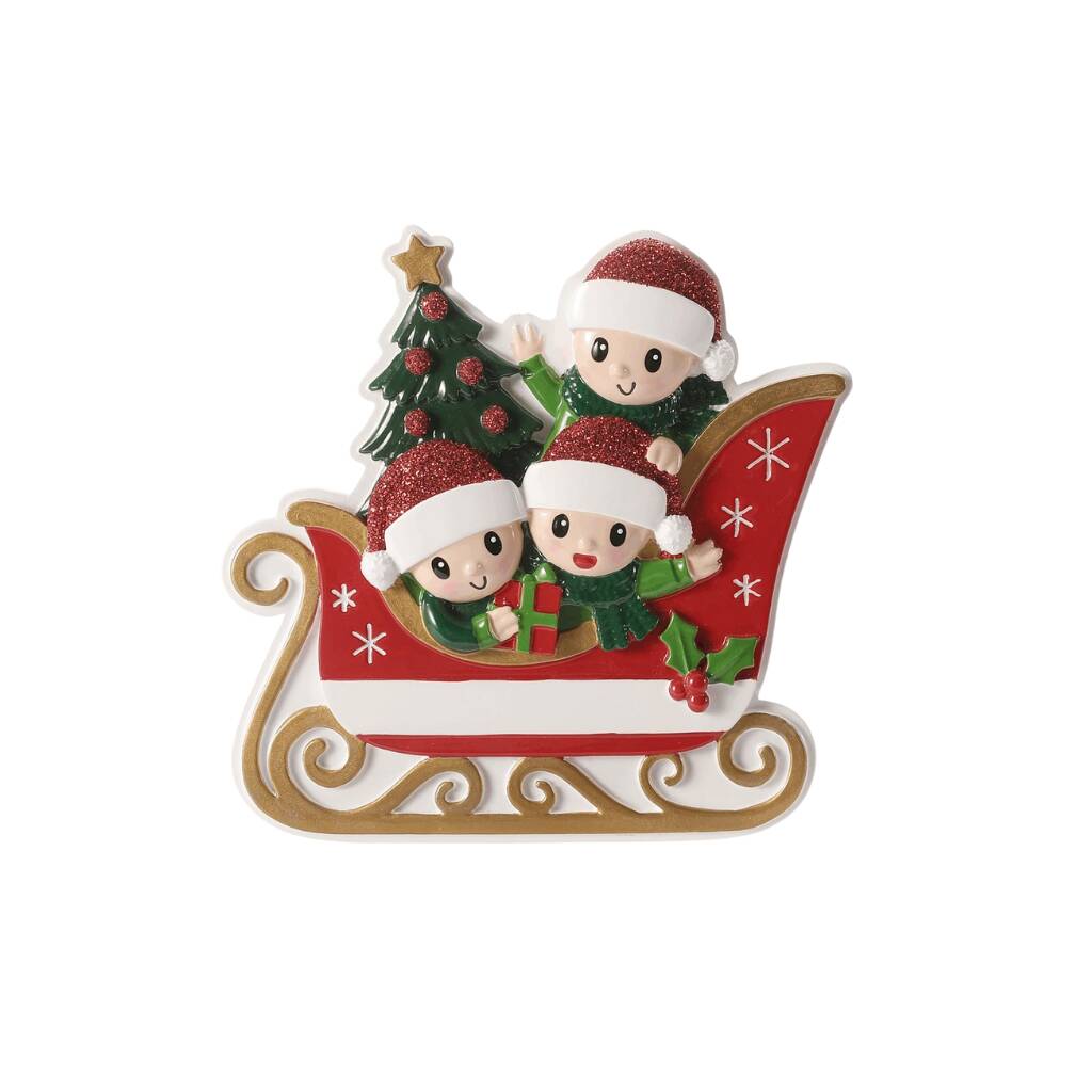 Personalised Christmas Decoration Family Of Three