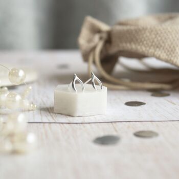 Silver Wishbone Earrings, Make A Wish, 2 of 4