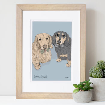 Personalised Hand Drawn Pet Dog Portrait, 6 of 11